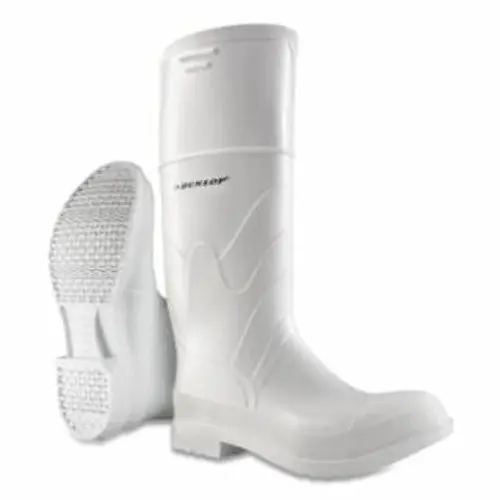 Dunlop 8101200.1 White Rubber Boots Steel Toe Men's 10 16 in Boot