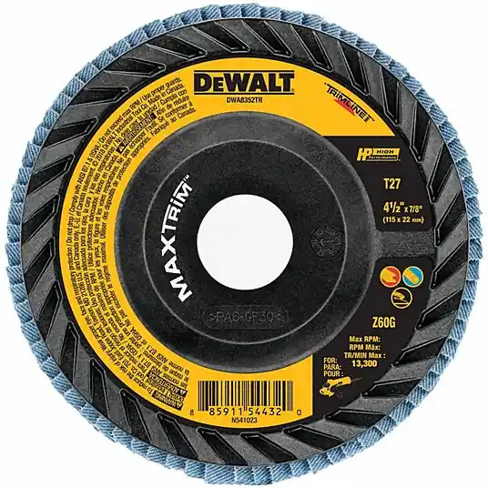 DeWalt DWA8352TR MAXTRIM Trimmable Flap Disc 60 Grit