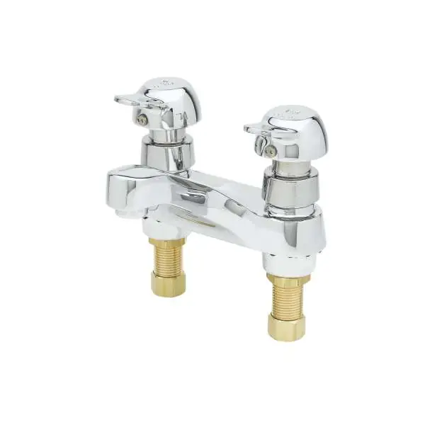 T&S Brass Faucets B-0831-PA Metering Faucet Deck Mount 1/2 inch NPSM Male Inlets