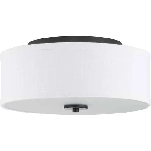 Progress Lighting P350130-143 Inspire 13 in. 60W 2-Light Medium E-26 Incandescent Flush Mount Ceiling Fixture in Graphite