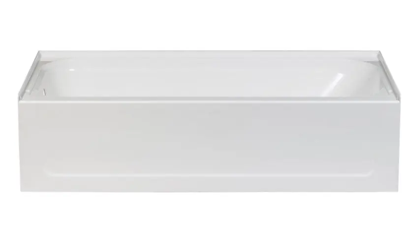 E L Mustee & Sons Inc T6032R Topaz Fiberglass 32 Bathtub - White