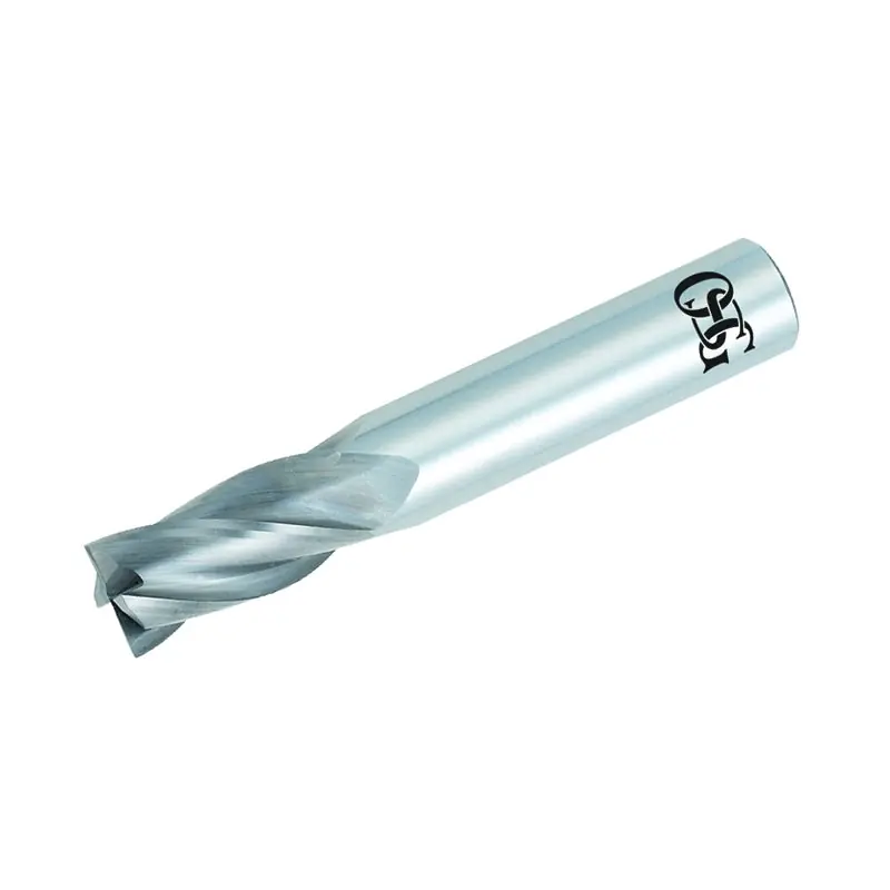 OSG 404-171911 Center Cutting Regular Length Single End Standard Square End Mill, 11/64 in Dia Cutter, 9/16 in Length of Cut, 4 Flutes, 3/16 in Dia Shank, 2 in OAL, TiAlN Coated