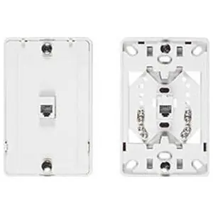 Allen Tel AT219-4-15 Screw Terminal Wall Phone Jack-4-Conductor White