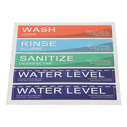 Sticker Kit Wash-Rinse-San 10 X 8.25 X 0.25 1021223 for AllPoints 1021223