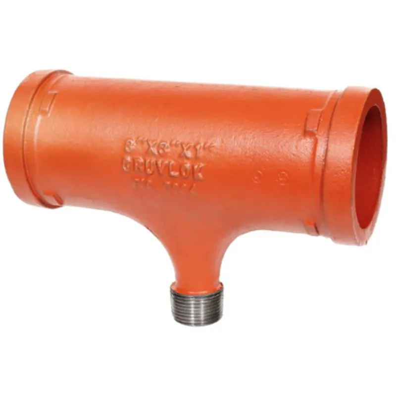 Gruvlok GVLF-7064-250.200-PNTD 2-1/2 x 2 Tee (Reducing Adapter) Painted