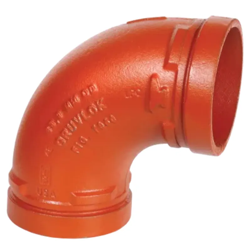 Gruvlok GVLF-7050LR-400-PNTD 4 90 Elbow (Long Radius) - Painted - GR x GR