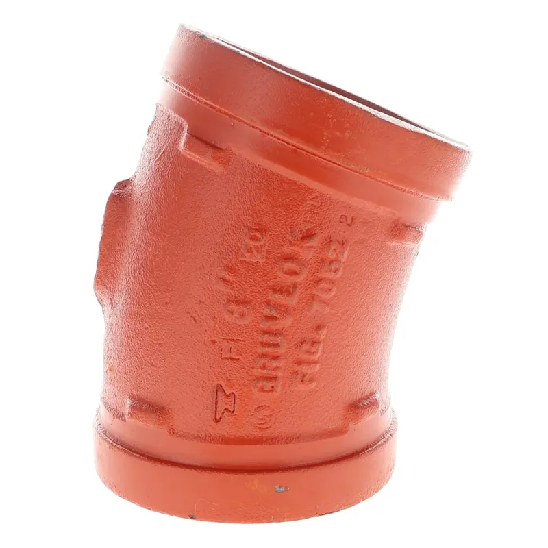 Gruvlok GVLF-7052-600-PNTD 6 22-1/2 Elbow - Painted - GR x GR