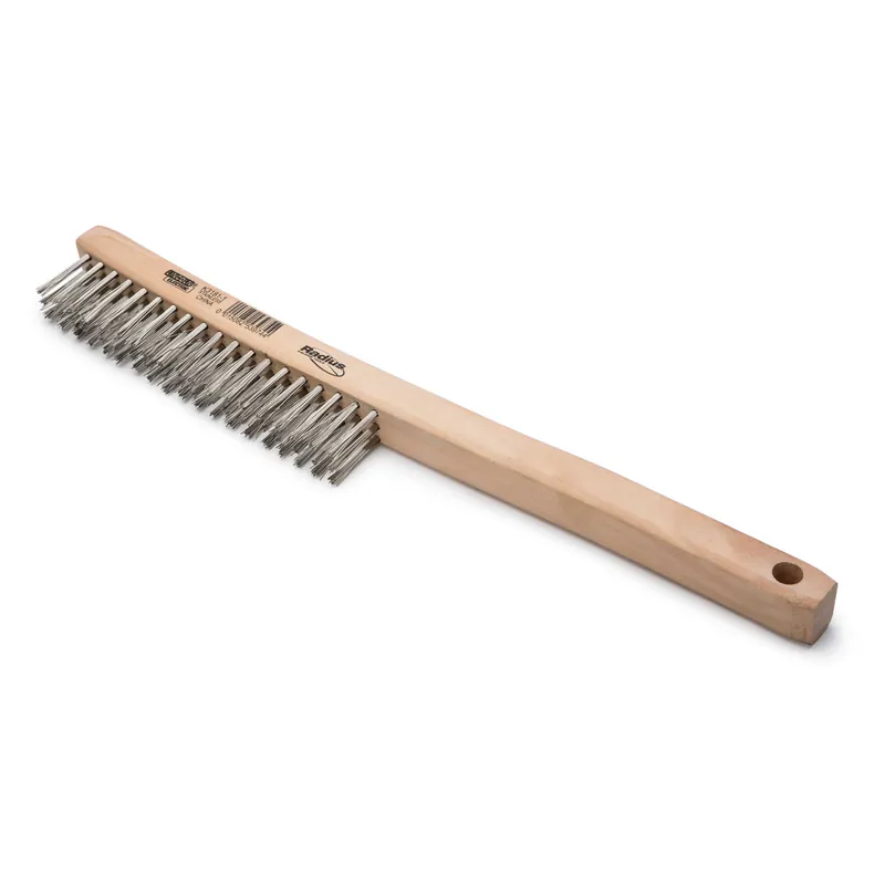 Lincoln Electric K3181-1 13 3/4 Stainless Steel Wire Brush With Wood Handle