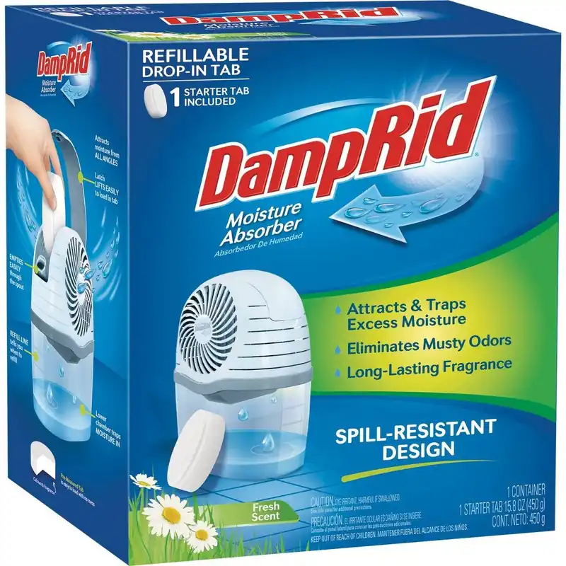 DampRid FG96 Fresh Scent Spill Resistant Refillable Moisture Absorber