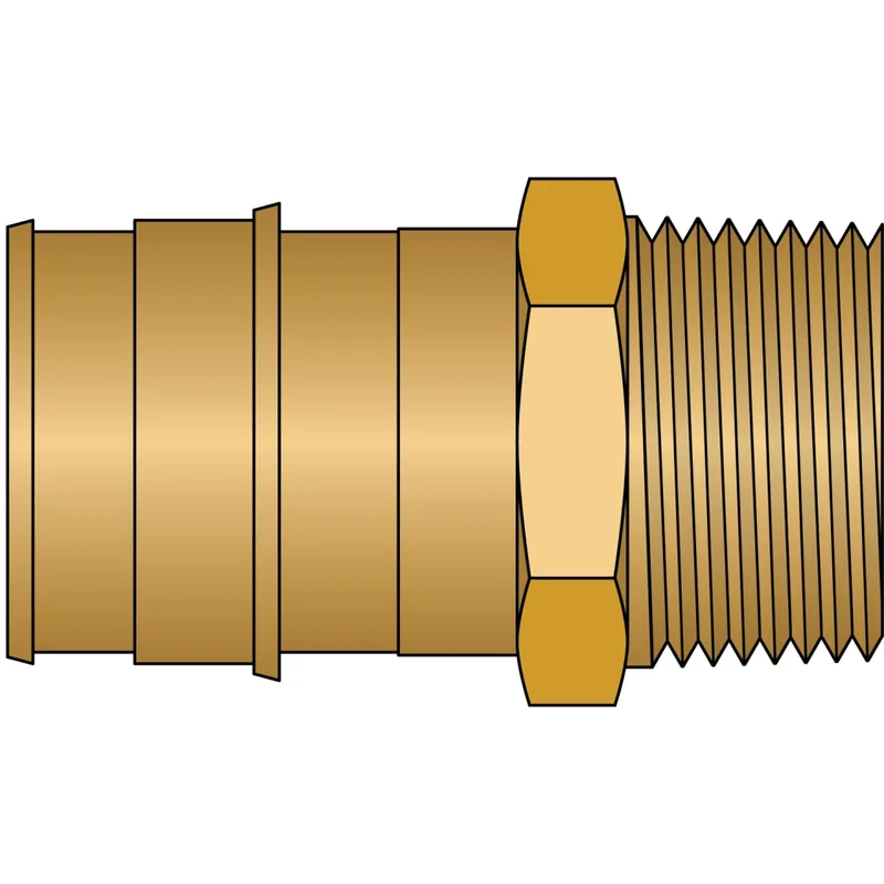 HeatLink EX27582NL 1 PEX F1960 Male Pipe Thread No Lead Brass Adapter