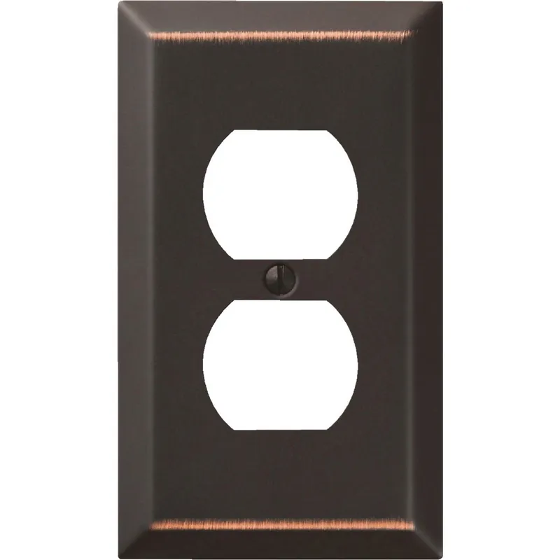 Amerelle 163DDB 1-Gang Stamped Steel Outlet Wall Plate