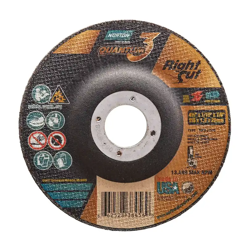 Norton 66252838456 Quantum3 RightCut SG Type 27/42 Right Angle Cut-Off Wheel