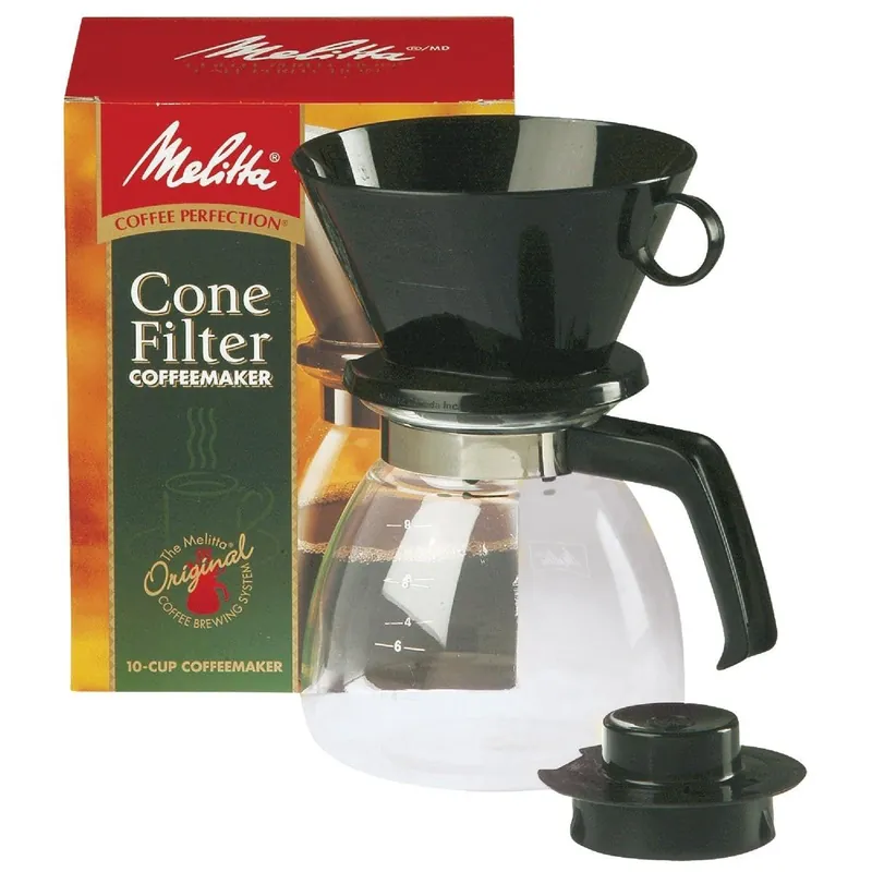 Melitta 640616 10 Cup Drip Cone Black Coffee Maker