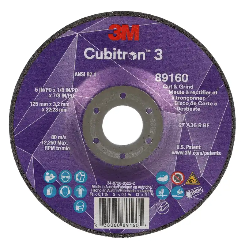 3M 7100305151 Cut and Grind Wheel 5 X 1/8 X 7/8