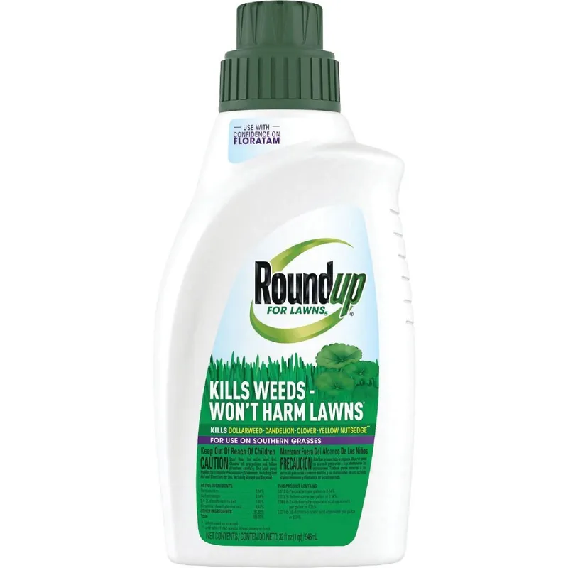 Roundup 5012307 For Lawns 32 Oz. Concentrate Southern Formula Weed Killer