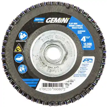 Norton 66623399221 Gemini Zirconia Alumina Coarse Grit Arbor Thread Fiberglass Flat Flap Disc