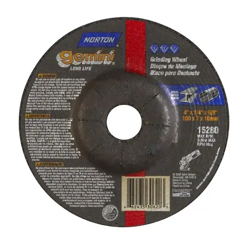 Norton 66252842019 Gemini A Type 27 Grinding Wheel 4 in