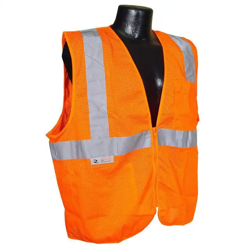 Radians SV2ZOMS Radwear S Size Safety Vest with Zipper in Hi-Viz Orange
