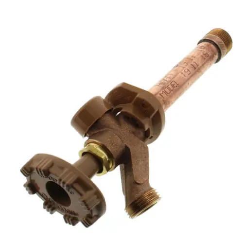 Woodford 19P-4 Model 19 4, 1/2 FPT x 3/4 MPT Inlet Anti-Siphon Wall Faucet w/ Metal Handle