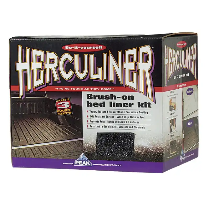 Peak HCL1B8 Herculiner Gal. Brush-On Bed Liner Kit, Black