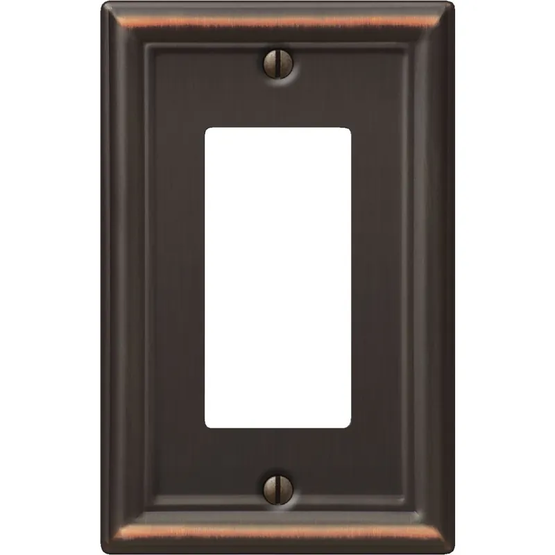 Amerelle 149RDB Chelsea 1-Gang Stamped Steel Rocker Decorator Wall Plate