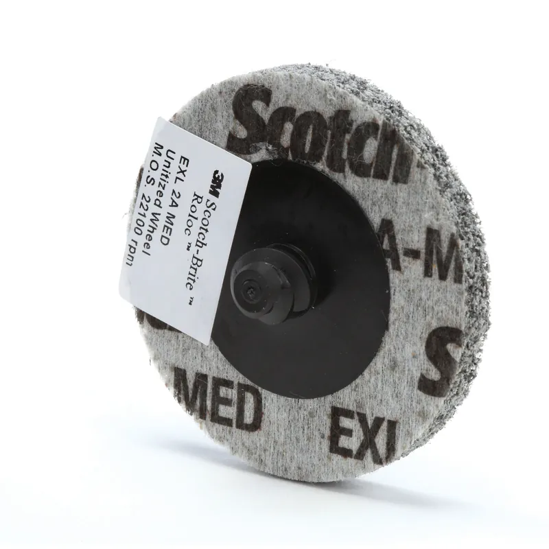 Scotch-Brite 7000028469 EXL High Performance Unitized Wheel, 3 in Dia Wheel, No Hole Center Hole, 15/64 in W Face