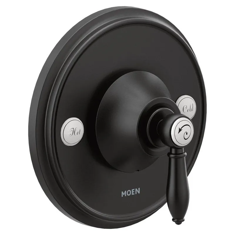 Moen TS3210BL Weymouth Single Handle Pressure Balancing Valve Trim in Matte Black