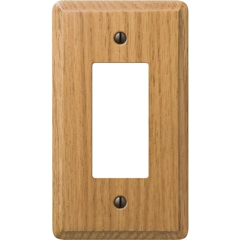 Amerelle 901RL 1-Gang Solid Oak Rocker Decorator Wall Plate