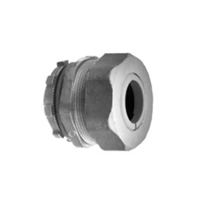 Bridgeport 770-52 Connector, Cord Grip, Straight, Zinc Die Cast, Size K.O. 1/2 Inch, Cord Range .375 Inch - .500 Inch