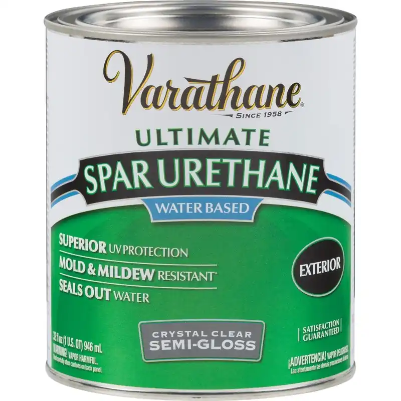 Varathane 250141H Semi-Gloss Clear Water Based Exterior Spar Urethane 1 Qt. Replacement MPN