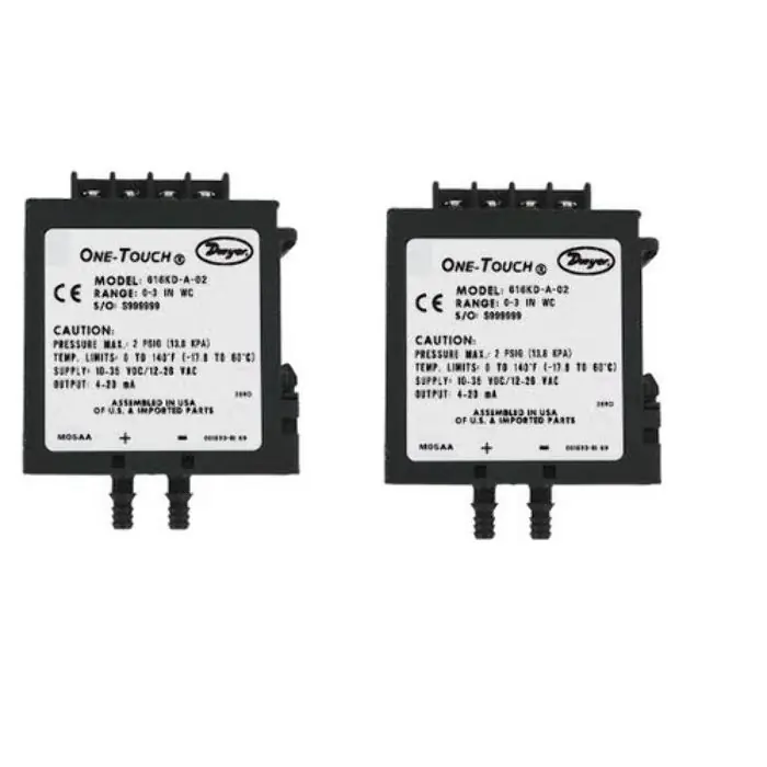 Dwyer 616KD-03-V Differential Pressure Transmitter 0-5 w.c. 0-10V