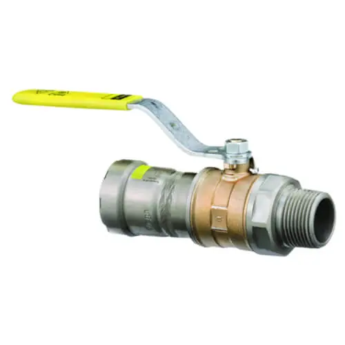 Viega 30680 1-1/2 x 1-1/2 MegaPressG x MegaPressG 125 PSI Bronze Locking Handle Ball Valve