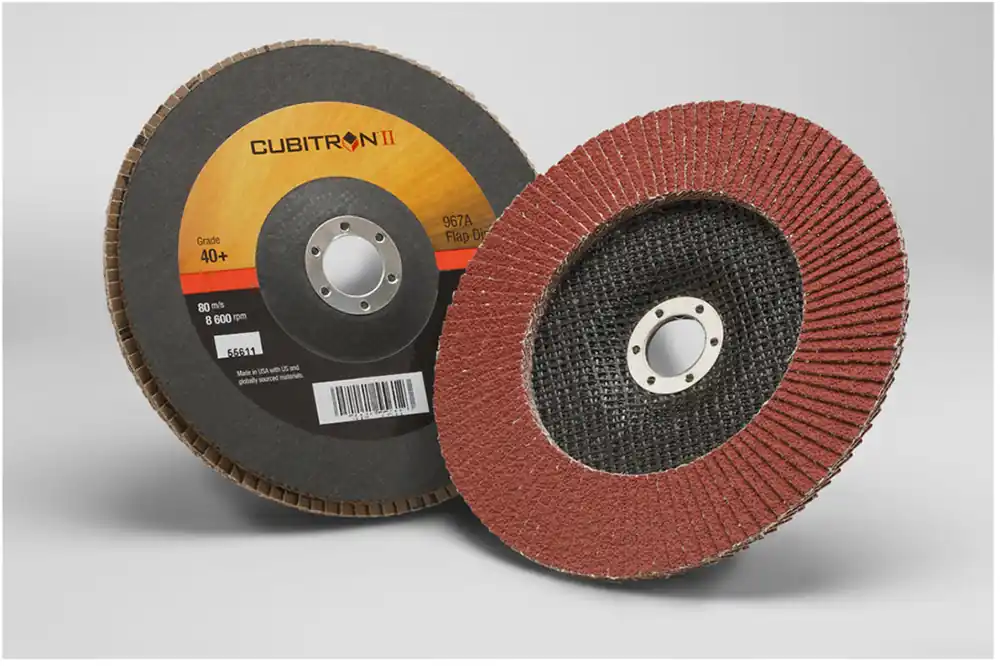 3M 7000148184 Cubitron II Flap Disc 967A 7 in x 7/8 in 40+