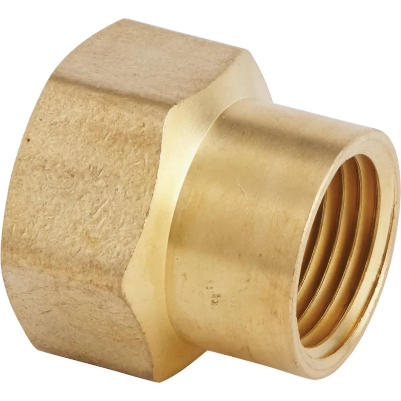 Best Garden GB-9547+GM294 3/4 In. FHT x 1/2 In FPT Brass Non-Swivel Hose Connector