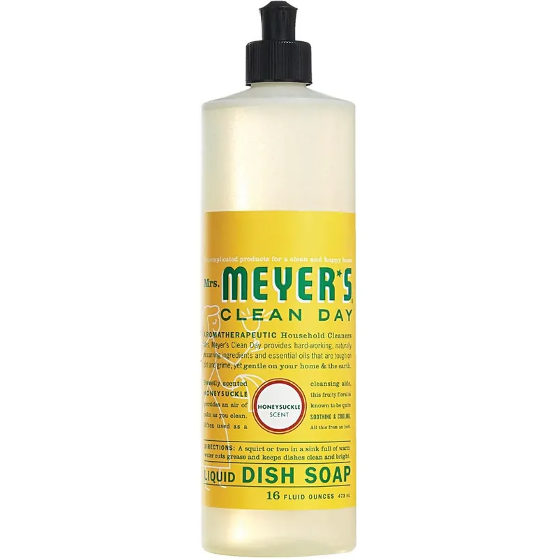 Mrs Meyers 17423 Honeysuckle Scent Liquid Dish Soap 16 Oz