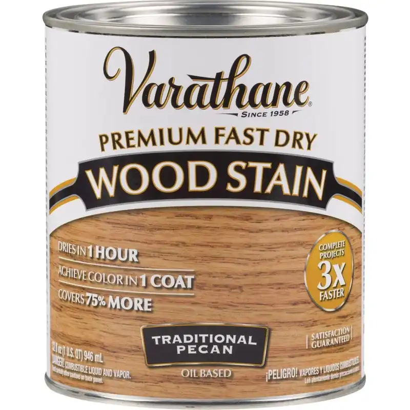 Varathane 262013 Fast Dry Traditional Pecan Urethane Modified Alkyd Interior Wood Stain 1 Qt.