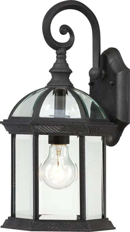 NUVO 60-4963 Boxwood 100W 1-Light Medium Base Lantern in Textured Black