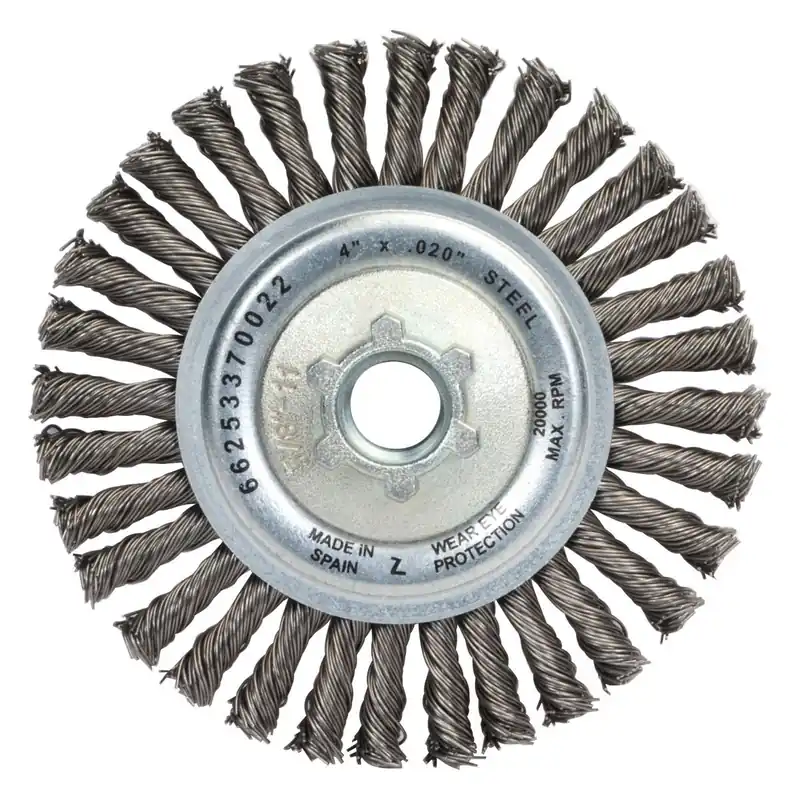 Norton 66253370022 BlueFire Twist Knot Wire Arbor Wheel Brush