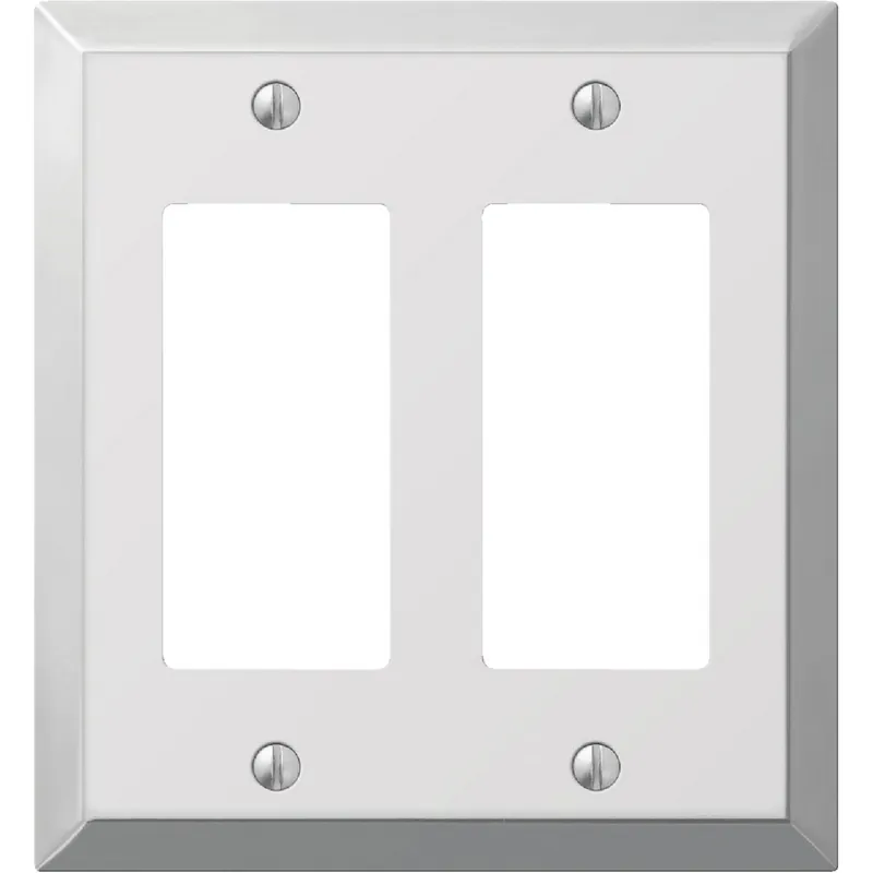 Amerelle 161RR 2-Gang Stamped Steel Rocker Decorator Wall Plate