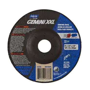 Norton 66252843786 Gemini XXL A Type 27 Grinding Wheel 5 in Dia 24 Grit