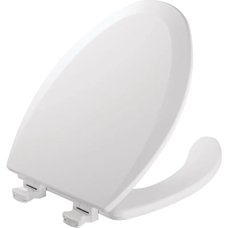 Mayfair 1440EC000 Commercial Elongated Open Front White Toilet Seat with Cover