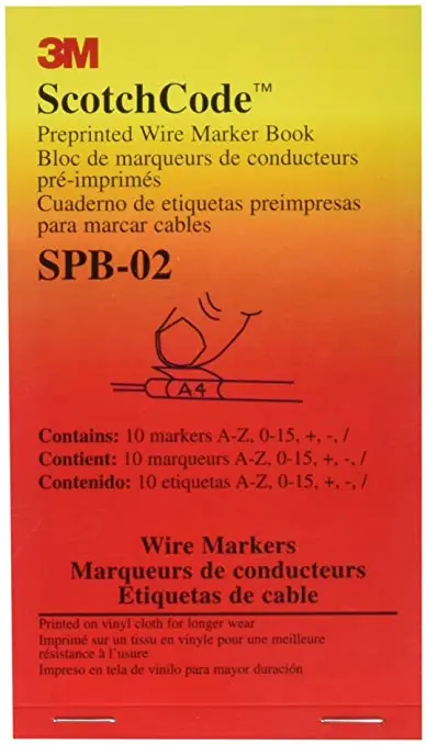 Selecta Products 3M-49952 SPB-02 Wire Marker Book Power (10 each) Replacement MPN