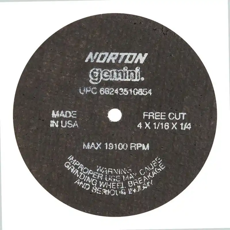 Norton 66243510654 Gemini Reinforced Cut-Off Wheel 4 in Diameter