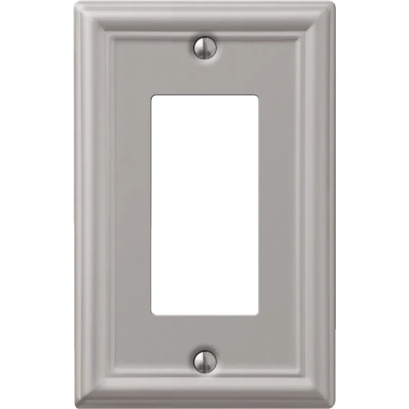 Amerelle 149RBN Chelsea 1-Gang Stamped Steel Rocker Decorator Wall Plate