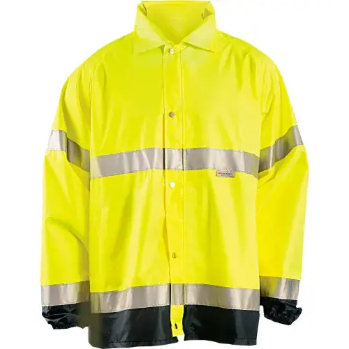 OccuNomix LUX-TJR-YM Breathable Foul Weather Coat Class 3 Hi-Vis Yellow Medium