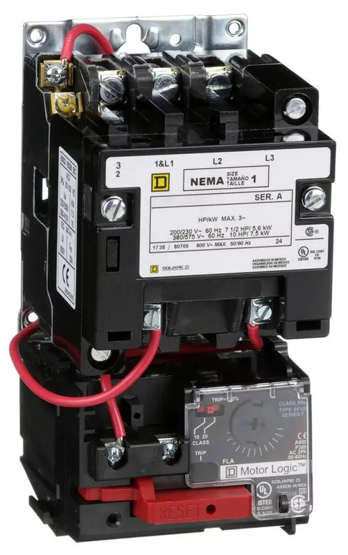 Square D 8536SCO3V02H309S Starter 600Vac 27Amp Nema +Options