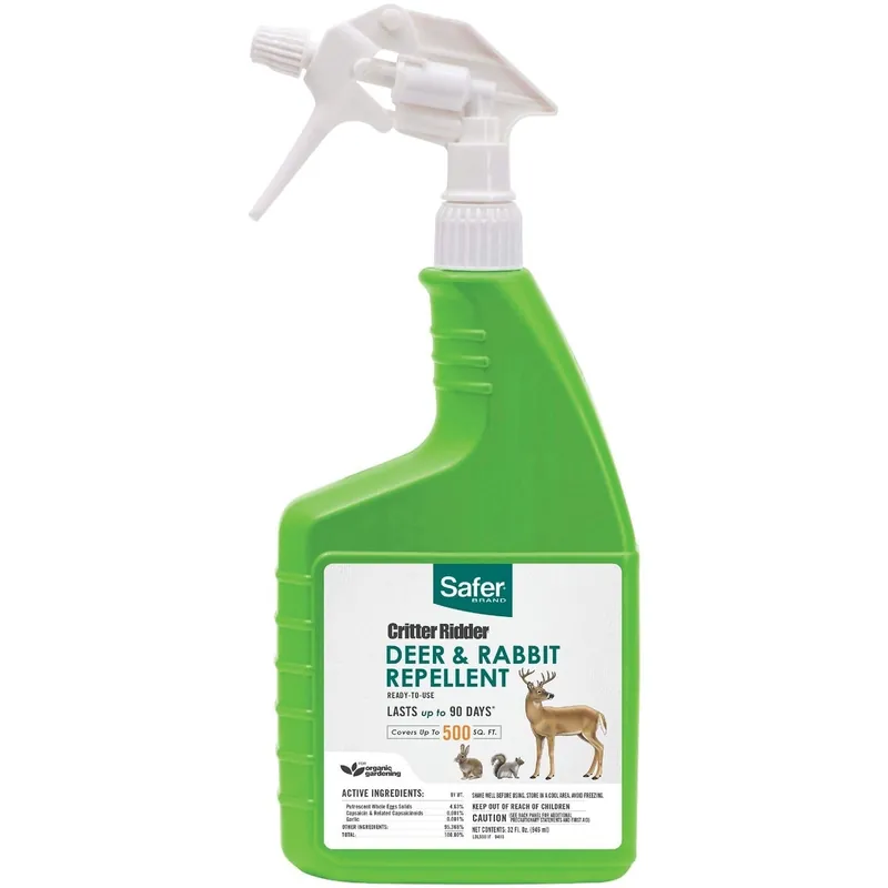 Safer 5981 Deer Off 32 Oz Ready To Use Organic Deer Rabbit & Squirrel Repellent