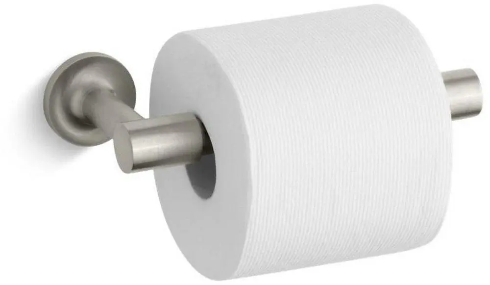 KOHLER 14377-BN Purist Wall Mount Toilet Tissue Holder in Vibrant Brushed Nickel