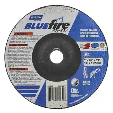 Norton 66252843230 BlueFire Zirconia Alumina/Silicon Carbide Type 27 Foundry Grinding Wheel