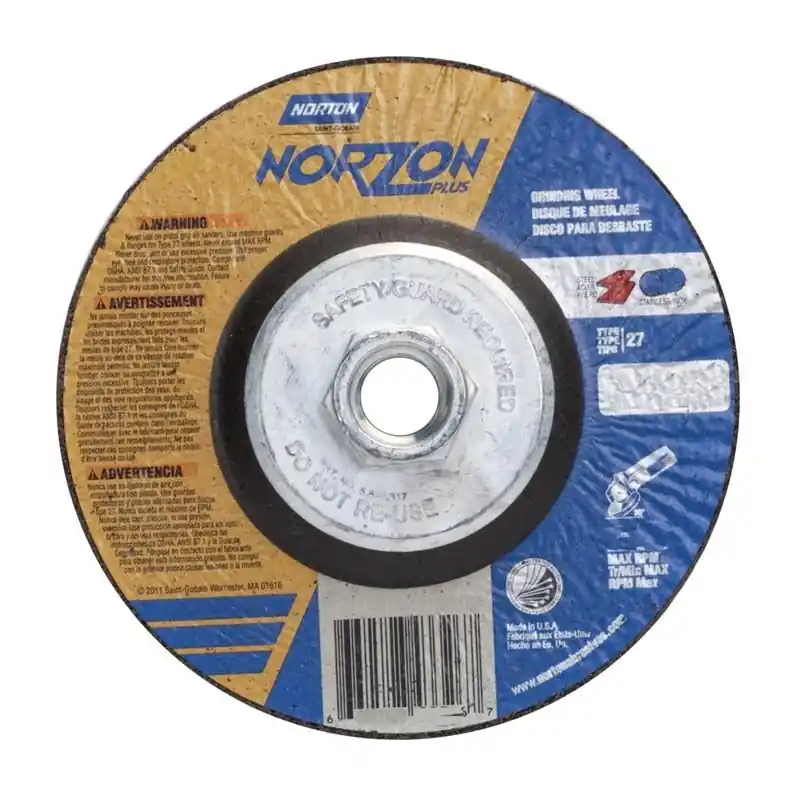 Norton 66252843332 NorZon Plus SGZ Type 27 Grinding Wheel 5